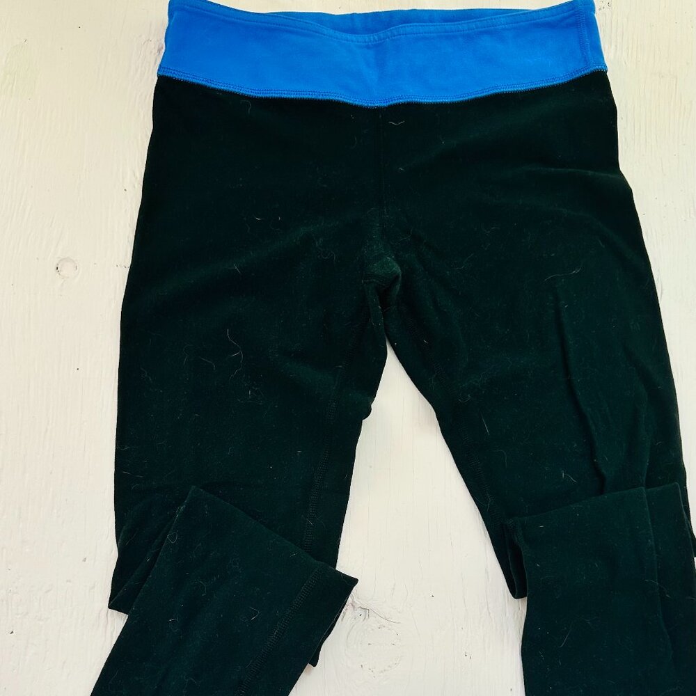 Ivivva by Lululemon Girls Leggings Size 14 Black Blue Athletic